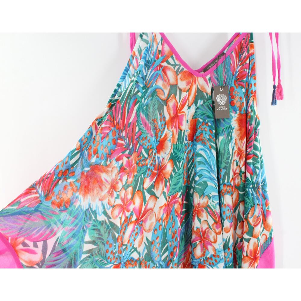 Vince Camuto Tropical Print Topper Kimono Cover-Up Top #K206 - Picture 2 of 3